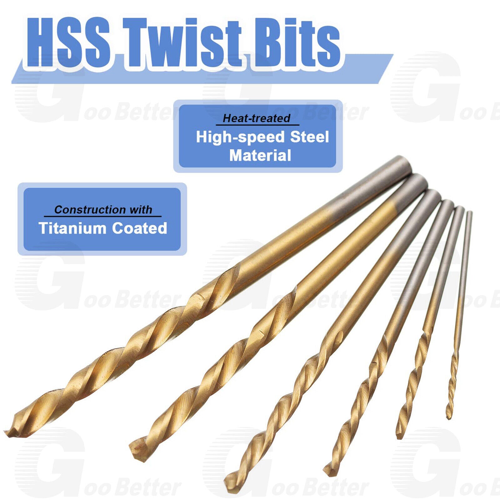 50PCS Mini Micro Round Shank Drill Bits Set Small Precision HSS Twist Drill Bits
