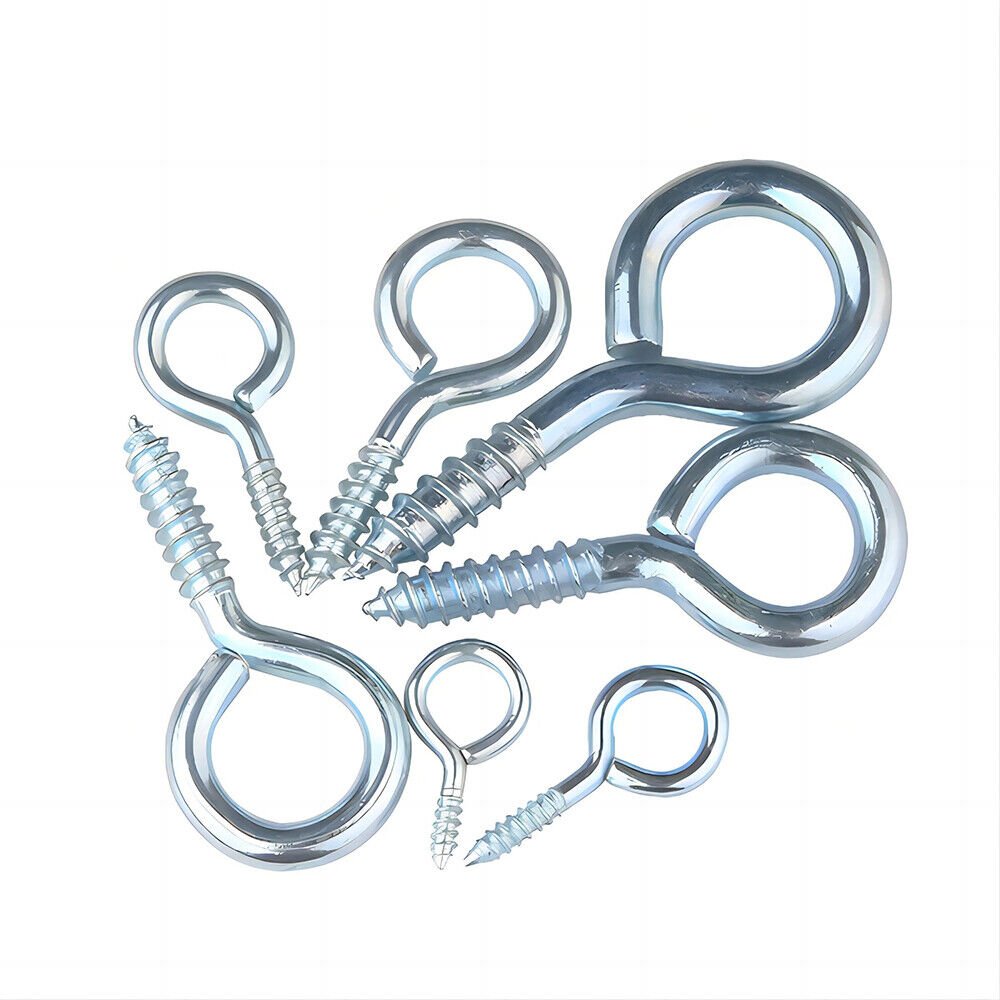 280 Pcs Eyebolts Galvanized Eyebolts Screw Hooks Eye Hooks Wooden Thread - HomeDIYer