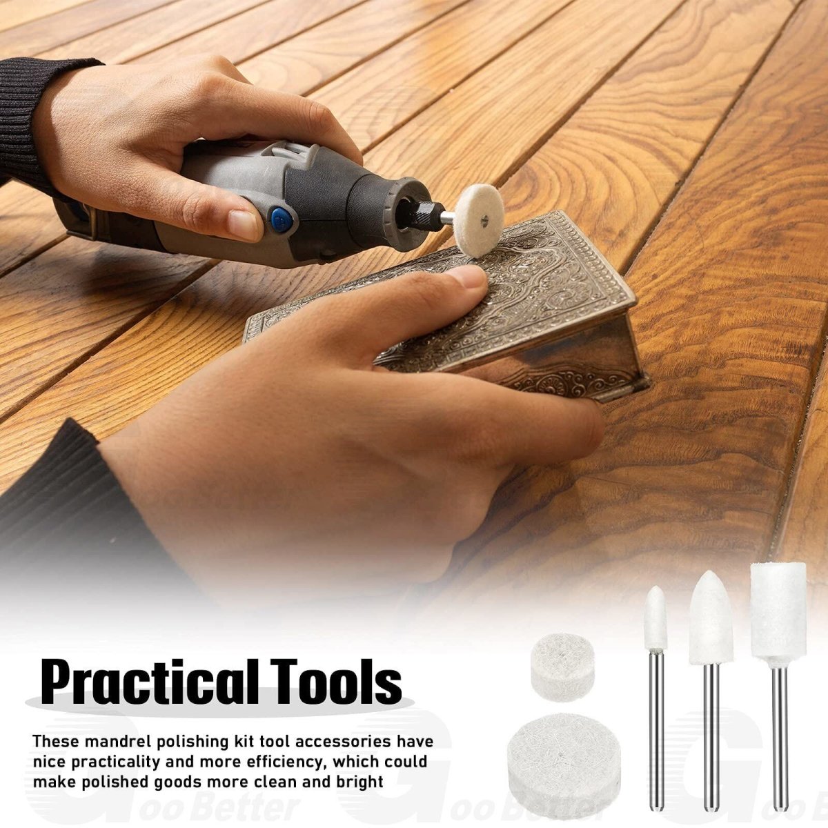 88Pcs dremel polishing kit Wool Buffing Pads Felt Rotary Tool Waxing - Head Wheel - HomeDIYer