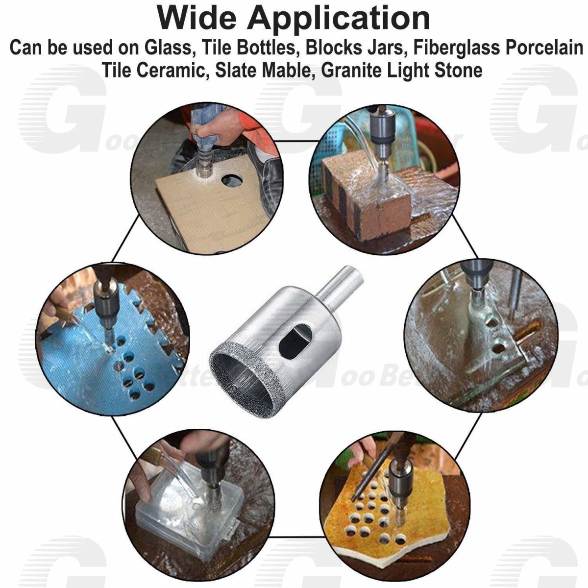 6mm - 32mm Diamond Hole Saw Kit Drill Bits Set Cutter Glass Ceramic Tile Porcelain - HomeDIYer