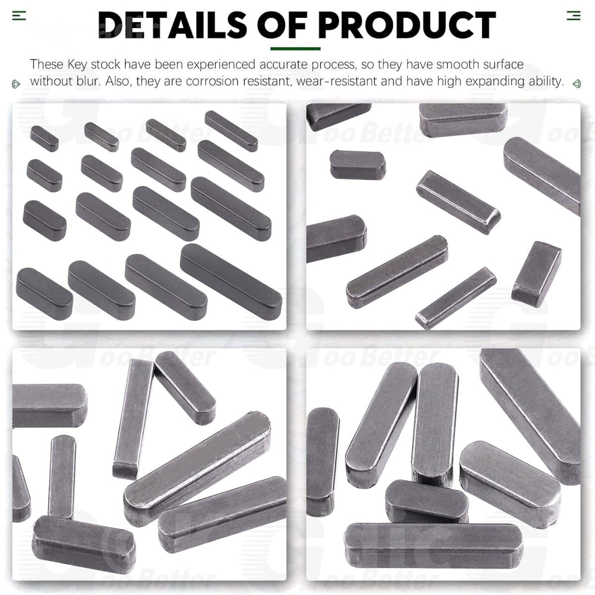 175pc Sae Keystock Bar Assortment Lock Pulleys Gears Square Key Stock Keyway Set - HomeDIYer