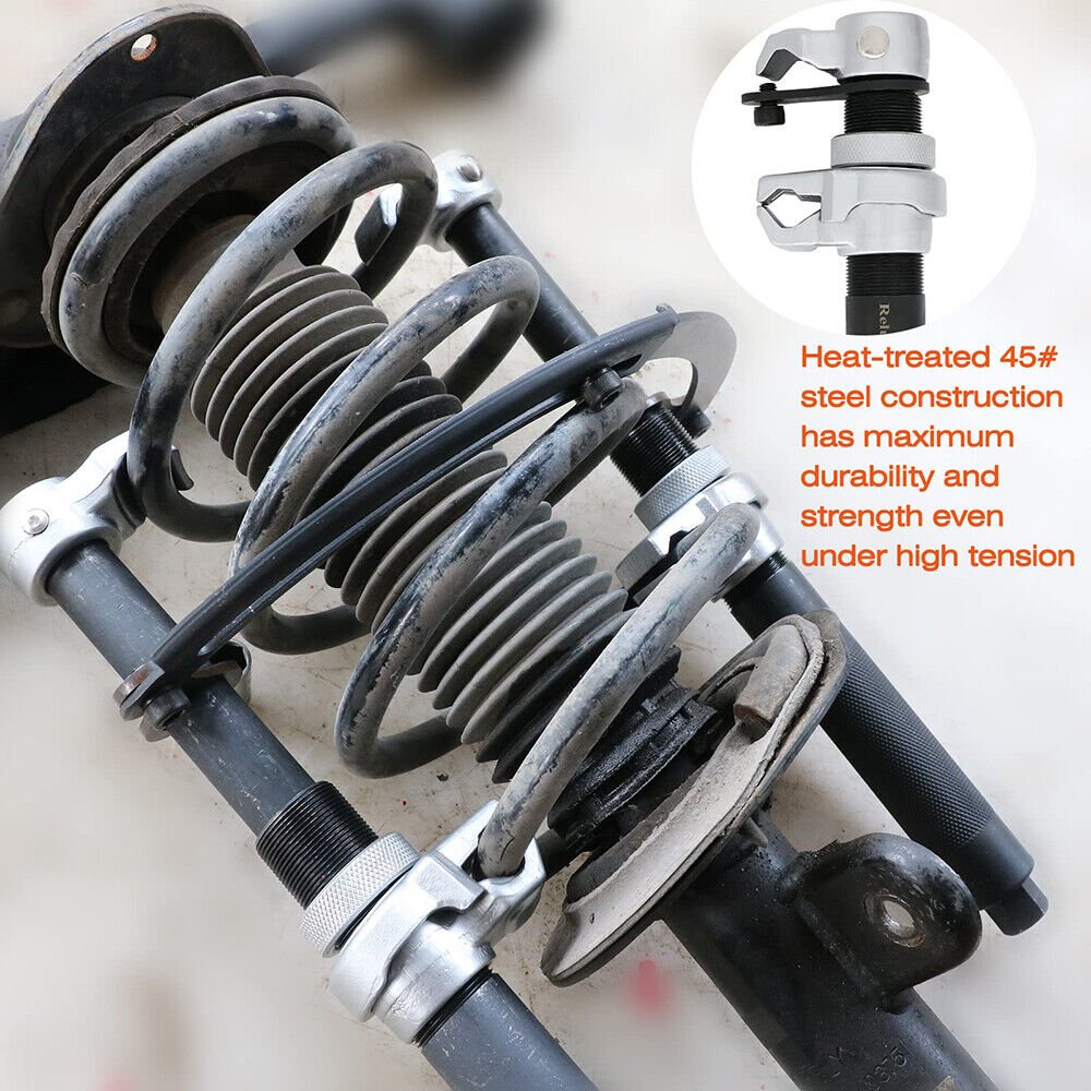 Heavy Duty Coil Spring Set Compressor Strut Suspension Clamp With Safety Bracket - HomeDIYer
