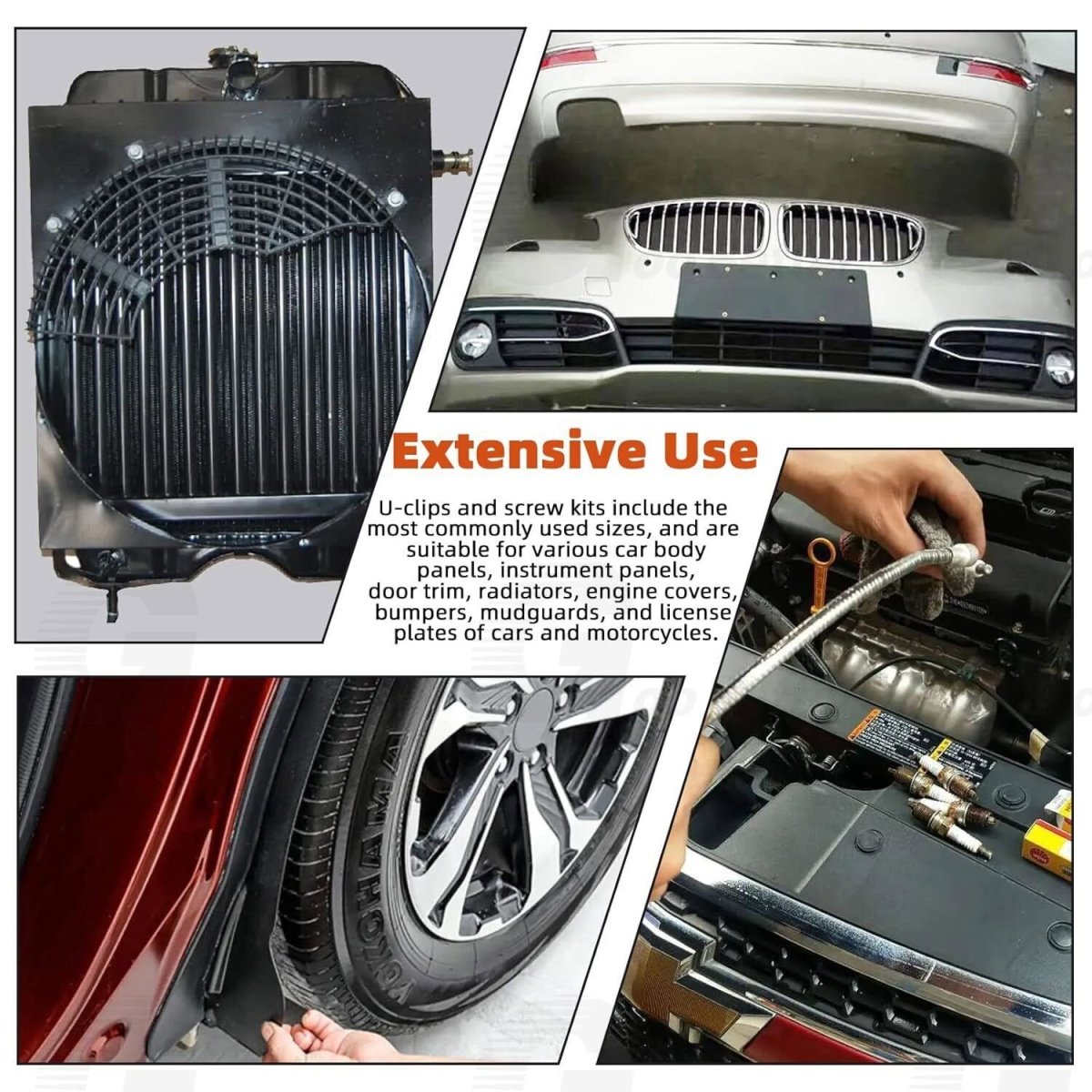 110Pc Auto Car U Type Nut Clip Kit Fastener Replacement Dash Door Panel Interior - HomeDIYer