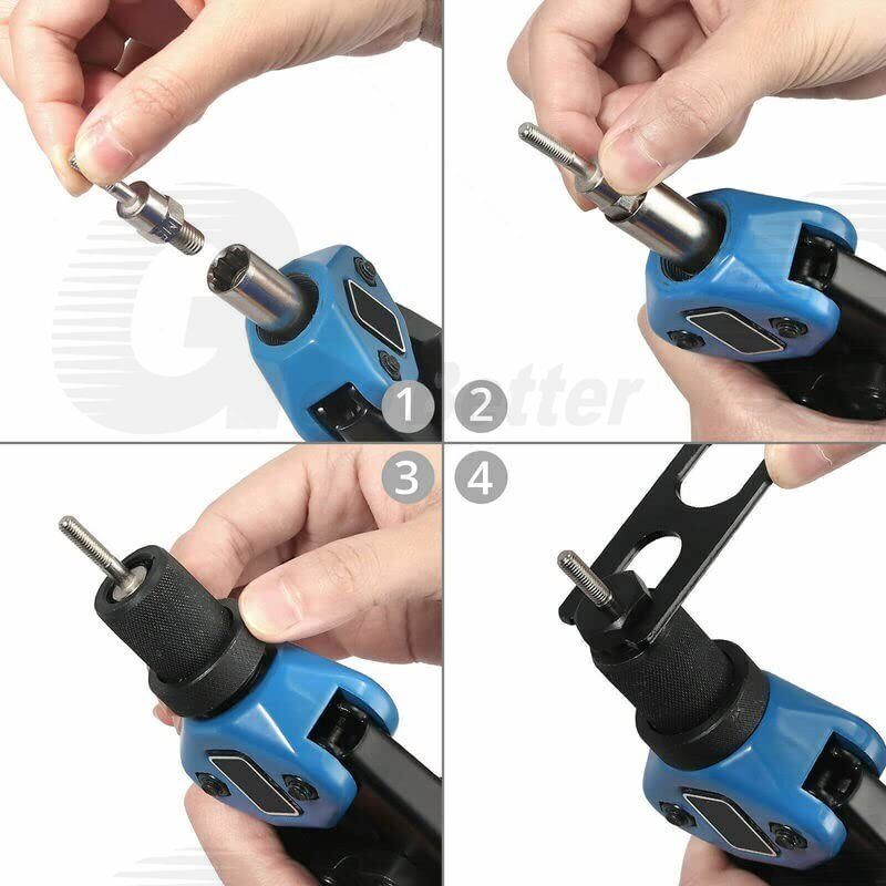 13'' Rivet Gun Kit Rivnut Thread Setting Tool Nut Setter NutSert Metric 110PCS - HomeDIYer