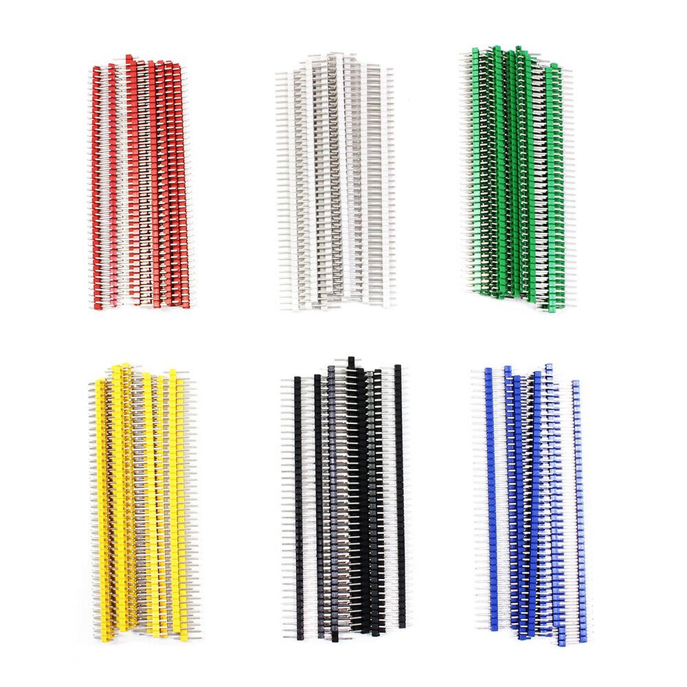 120pcs pin header 40 pin single row 2.54mm PCB board pin header connector strip - HomeDIYer