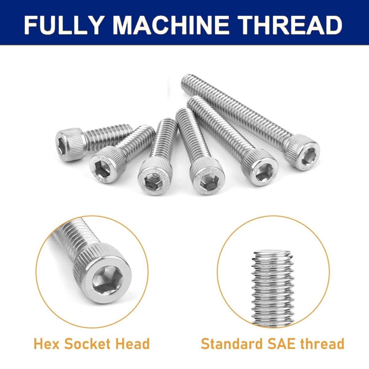 500 Pcs Allen Bolts and Nuts Assorted Set Button Head Hex Screws Stainless Steel - HomeDIYer