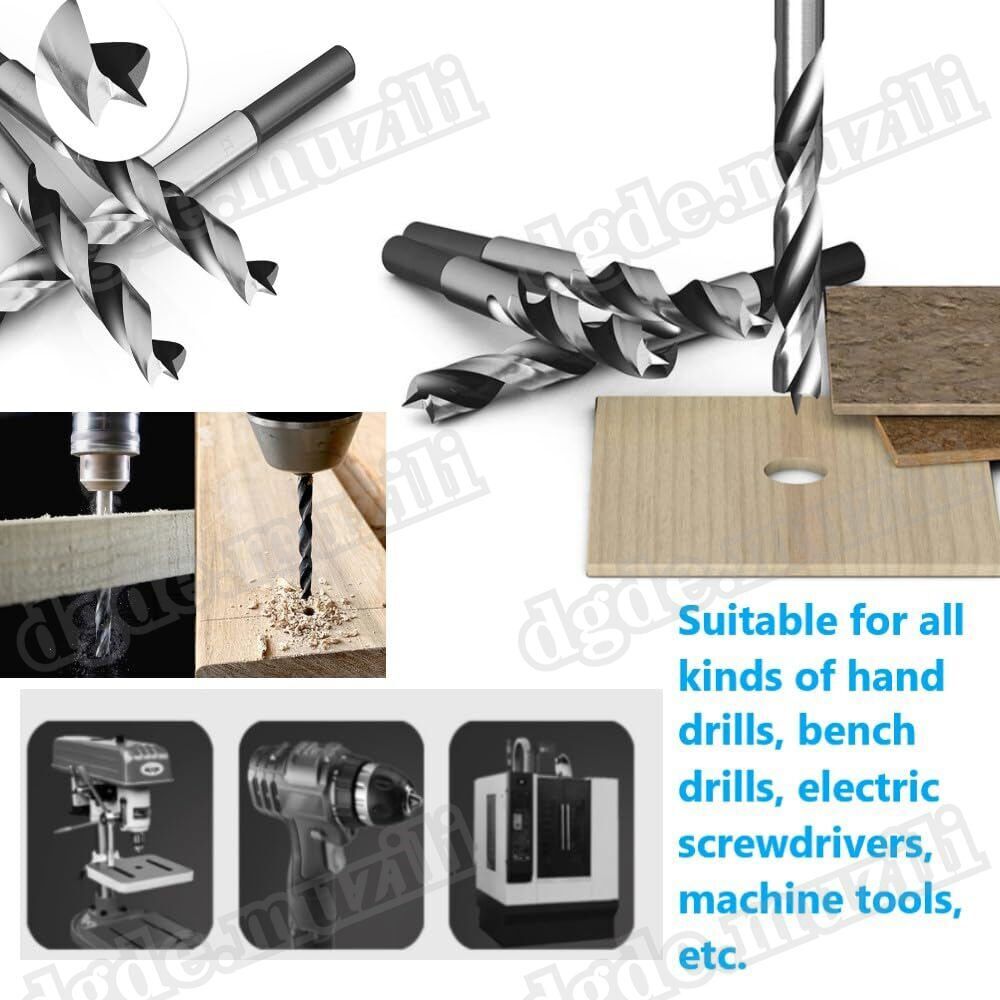7PCS wood drill bit set Wood twist drill with center point Ø 4 - 12mm drill bit set - HomeDIYer