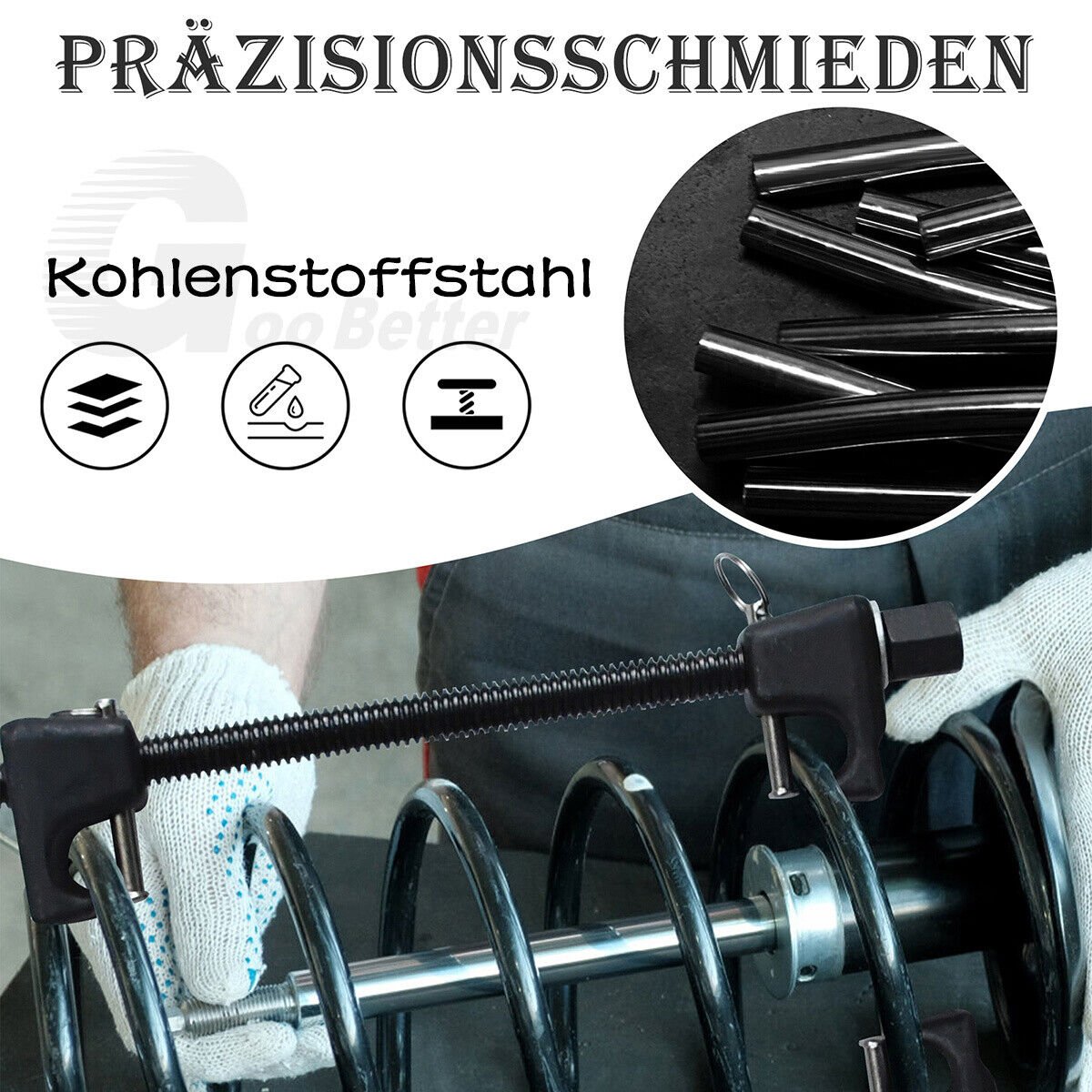 2x 325mm spring compressor car lowering universal strut tensioning tool set - HomeDIYer