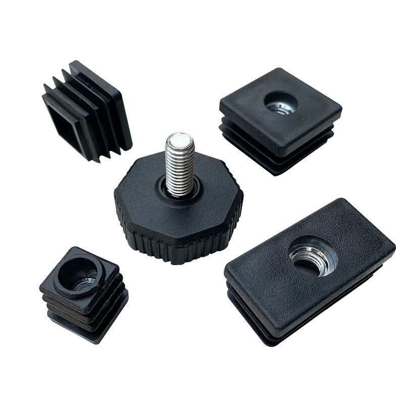 M8 Nut Plug Inserts End Cap + Adjustable Table Foot Furniture Leveling Feet 39mm