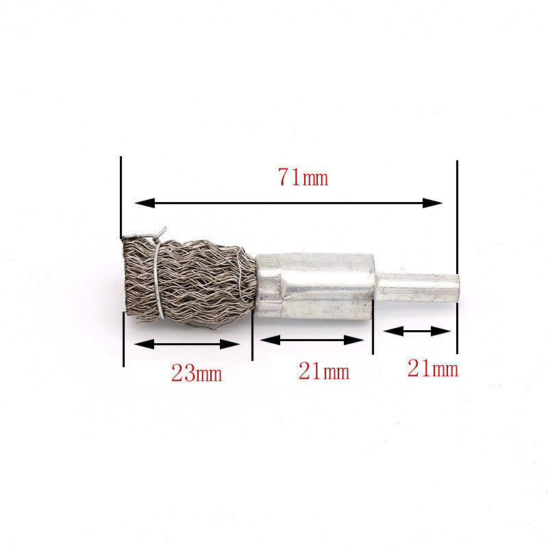 Side View φ10-100mm Wire Brush Wheel - Thick Brush for HomeDIYer Rotary Metal Polishing