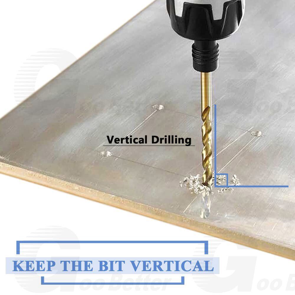 HSS Titanium Coated Twist Drill Bit Set 1/4” Hex Shank 1.5 - 6.5mm For wood Metal - HomeDIYer
