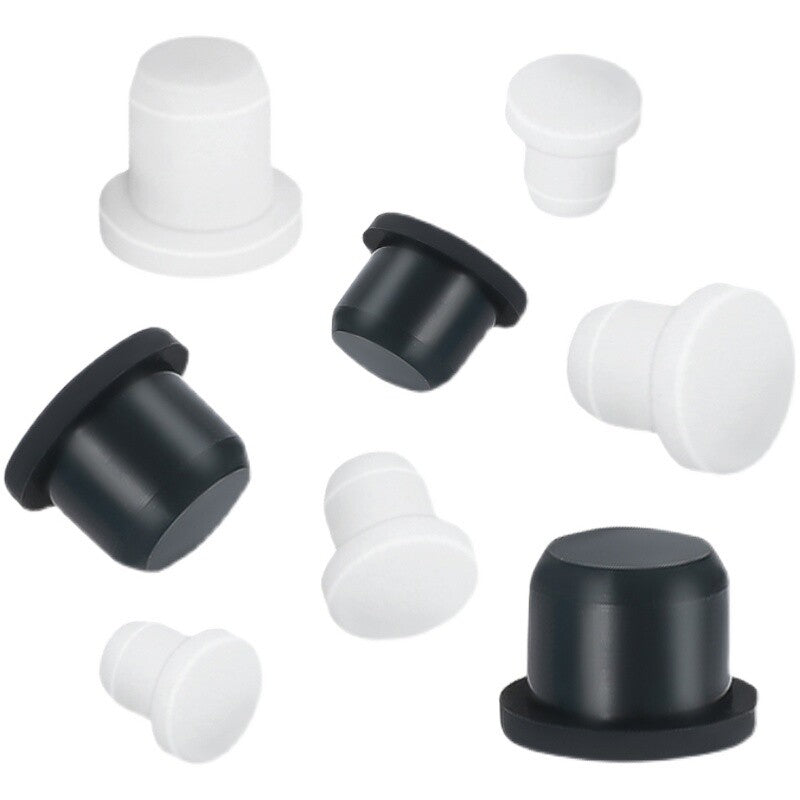 White Silicone Rubber Hole Plug Blanking End Cap Inserts Bung Solid Plugs 2.7mm~14mm