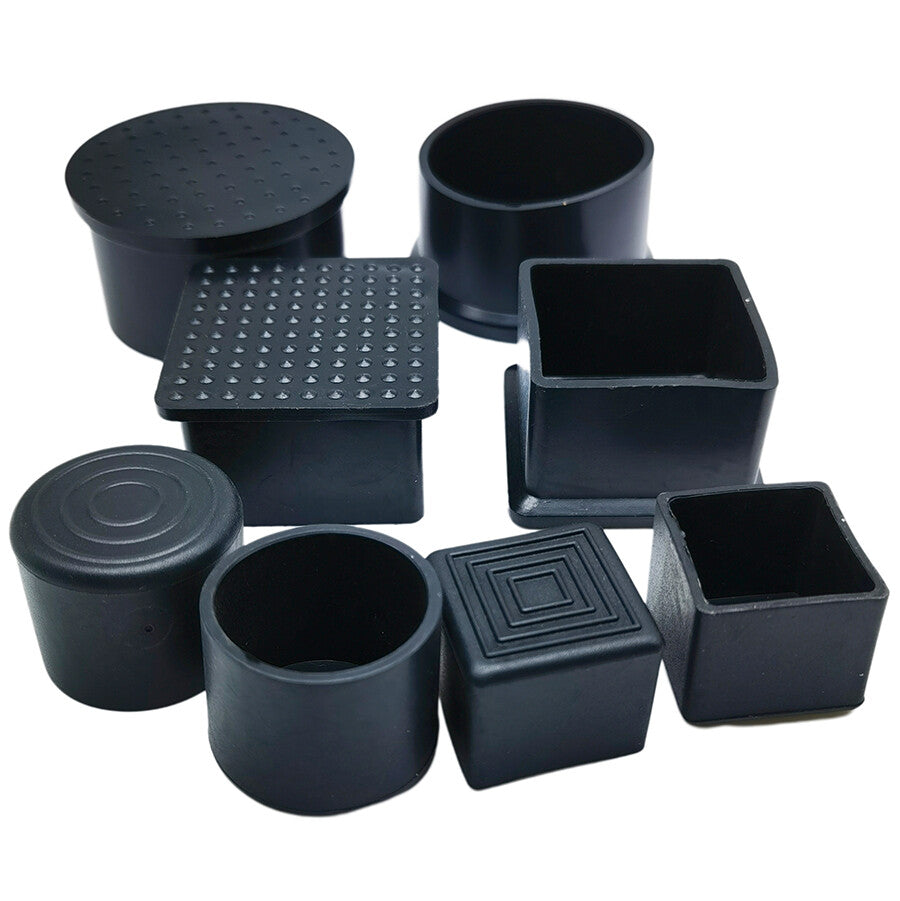 Rectangle rubber foot installed on furniture base