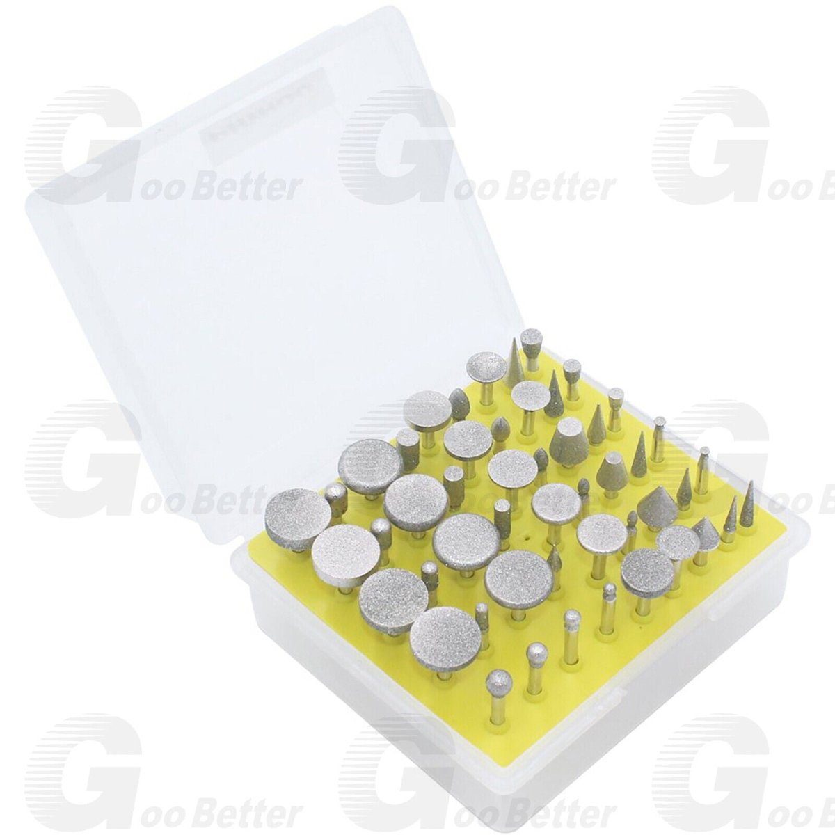 50Pcs Diamond Burr Stone Carving Grinding Bits 1/8'' Shank for Dremel Rotary Tool - HomeDIYer