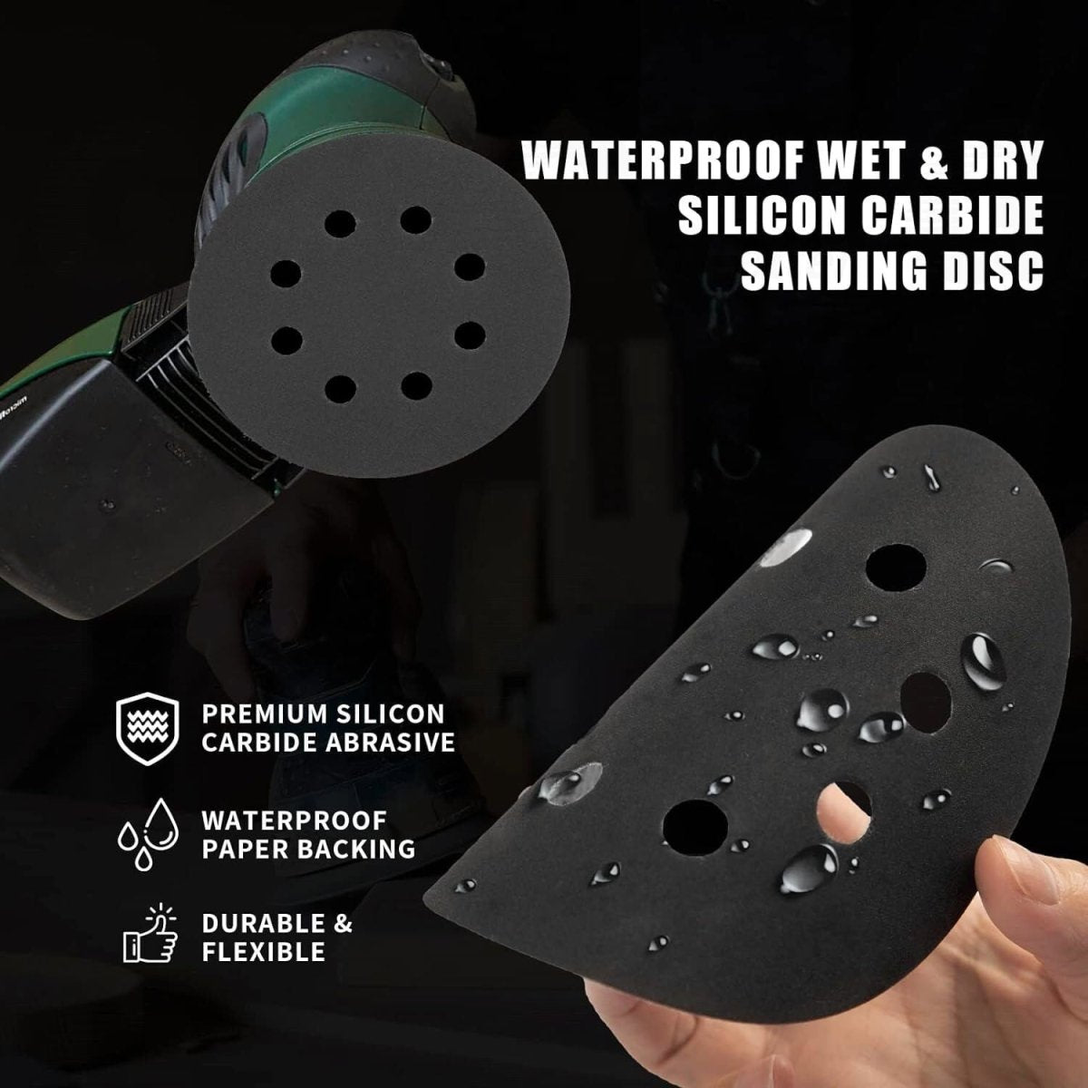 5 Inch 60 - 320 Grit Sanding Discs Hook And Loop Orbital Sander Paper Interface Pad - HomeDIYer