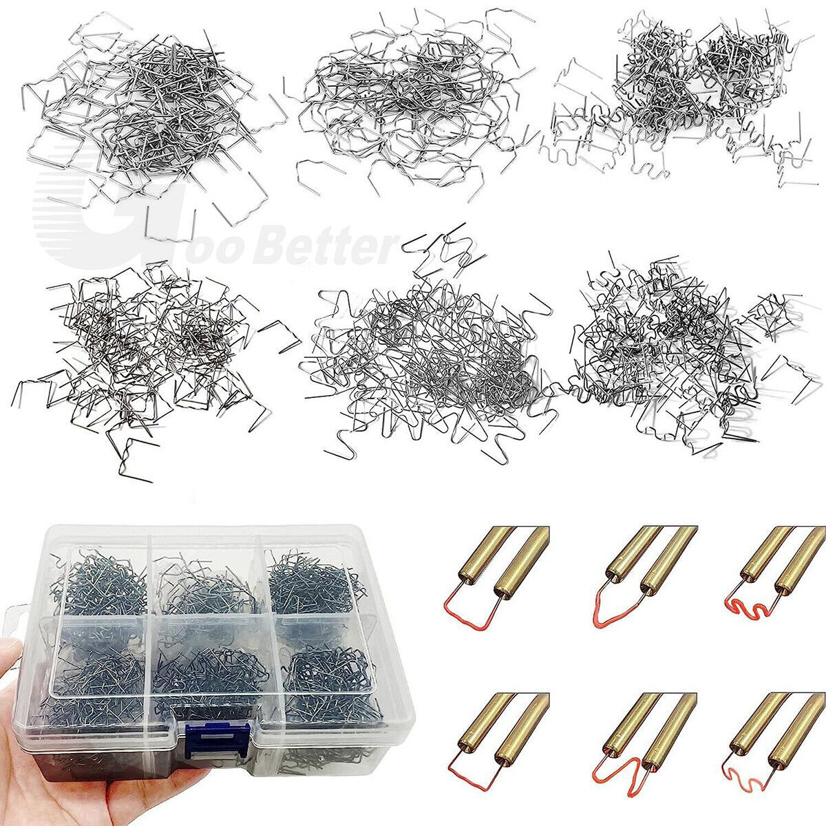 1200x 0.6/0.8mm Hot Stapler Staples Welding Wave Set For Car Bumper Repair Tools - HomeDIYer