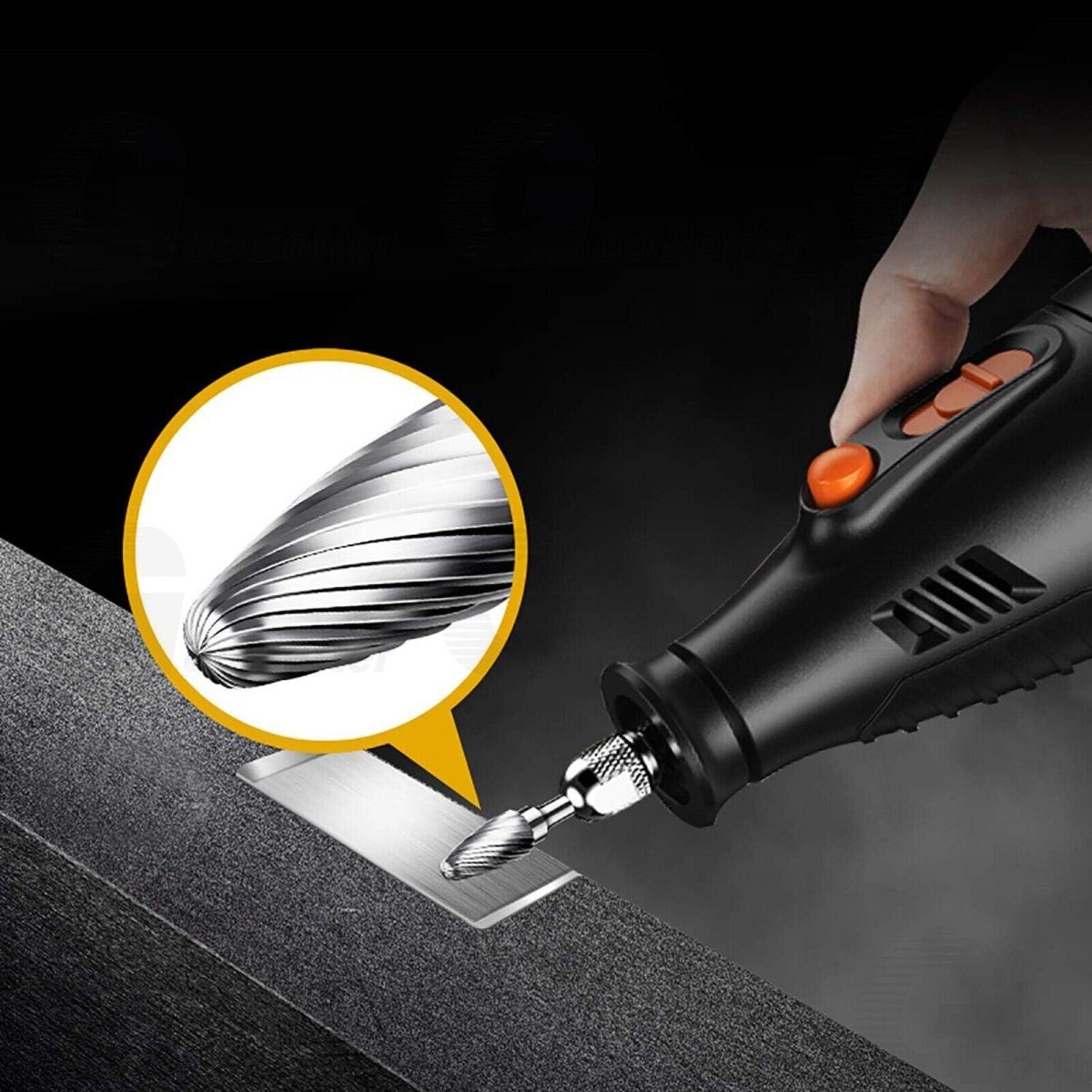 10x Double Cut Tungsten Carbide Rotary Burr Set 1/8'' Drill Bits for Dremel Tool - HomeDIYer