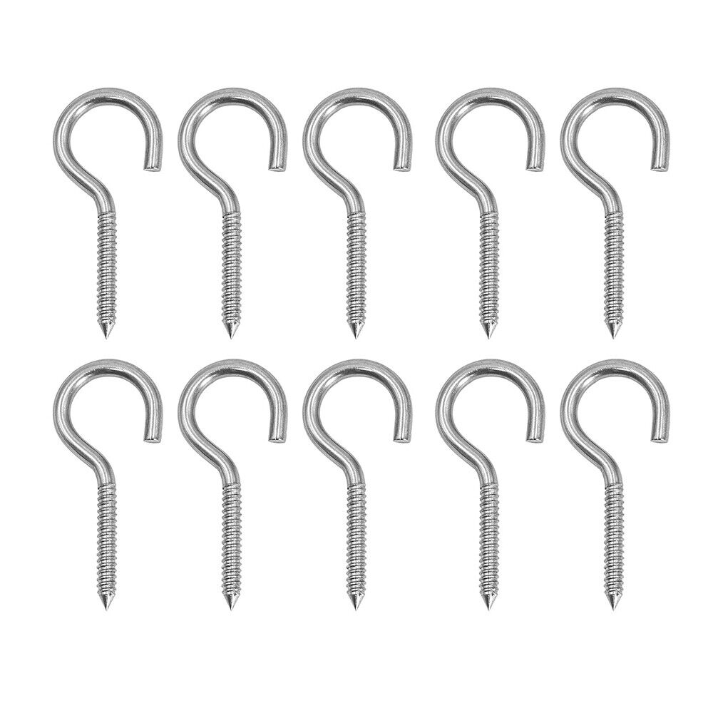 215pcs screw hooks hook screw half round hook screw steel galvanized bent - HomeDIYer