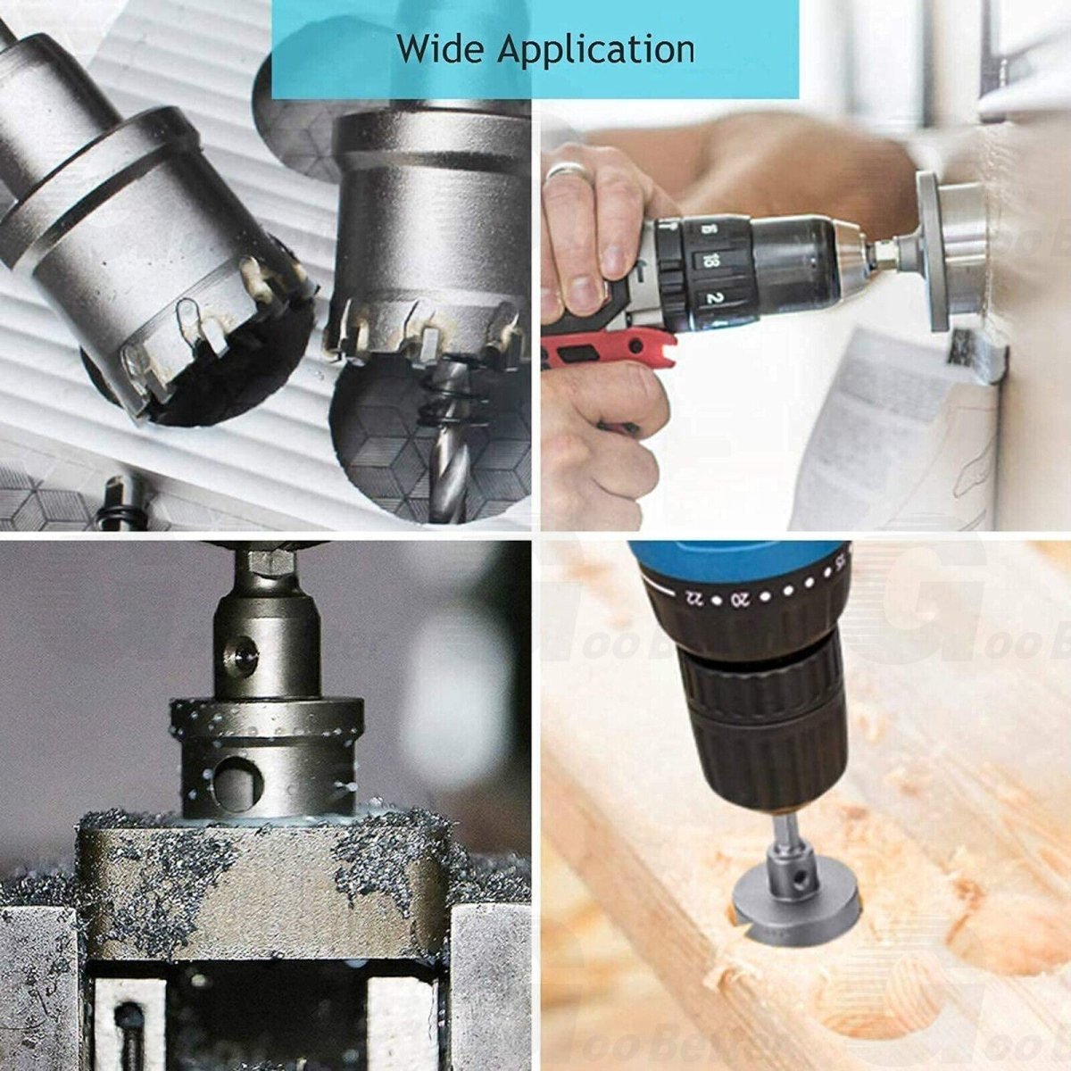 13Pcs Carbide Tip TCT Hole Saw Cutter Drill Bit Set For Steel Metal Wood 16 - 53mm - HomeDIYer