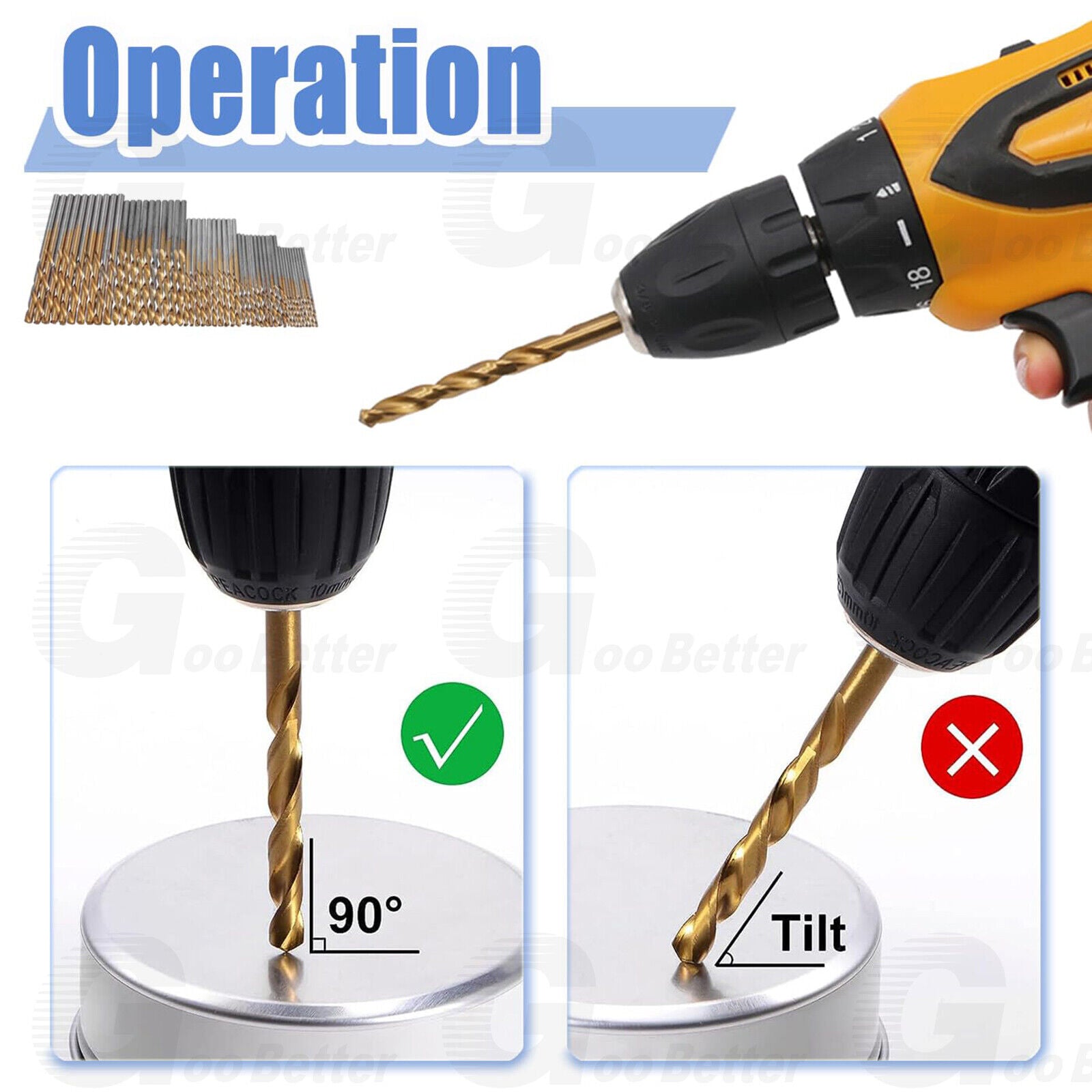 50PCS Mini Micro Round Shank Drill Bits Set Small Precision HSS Twist Drill Bits