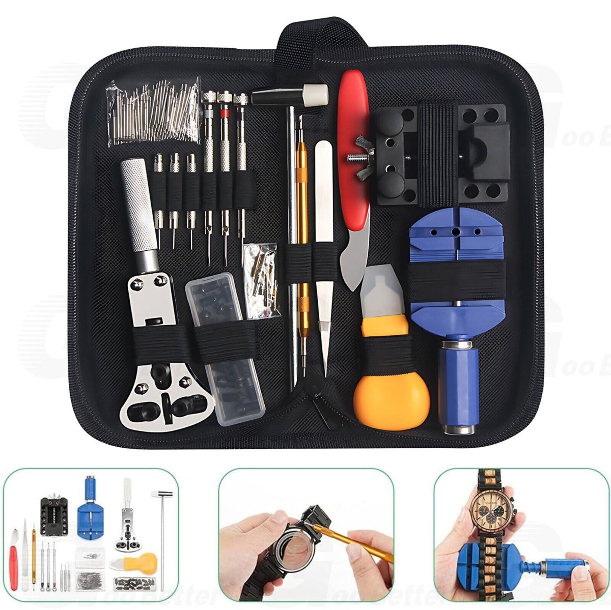 147 PCS Watch Repair Kit Watchmaker Back Case Remover Opener Link Pin Spring Bar - HomeDIYer