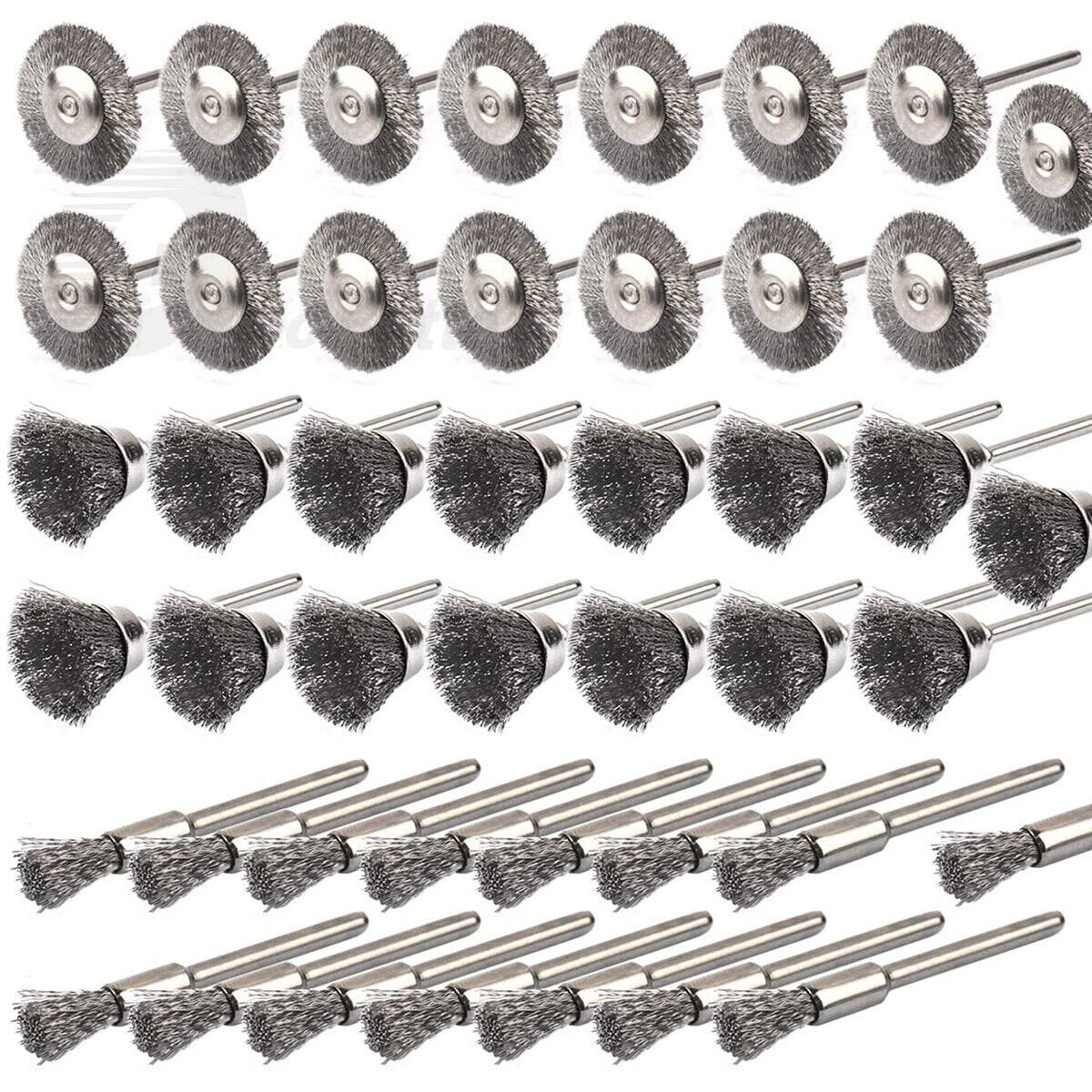 45x Wire Brush Set Disc Brush Wire Brush Wheel Brush For Dremel Sanders - HomeDIYer