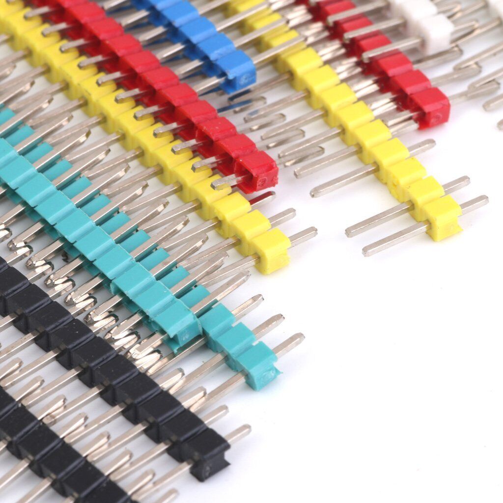 120pcs pin header 40 pin single row 2.54mm PCB board pin header connector strip - HomeDIYer