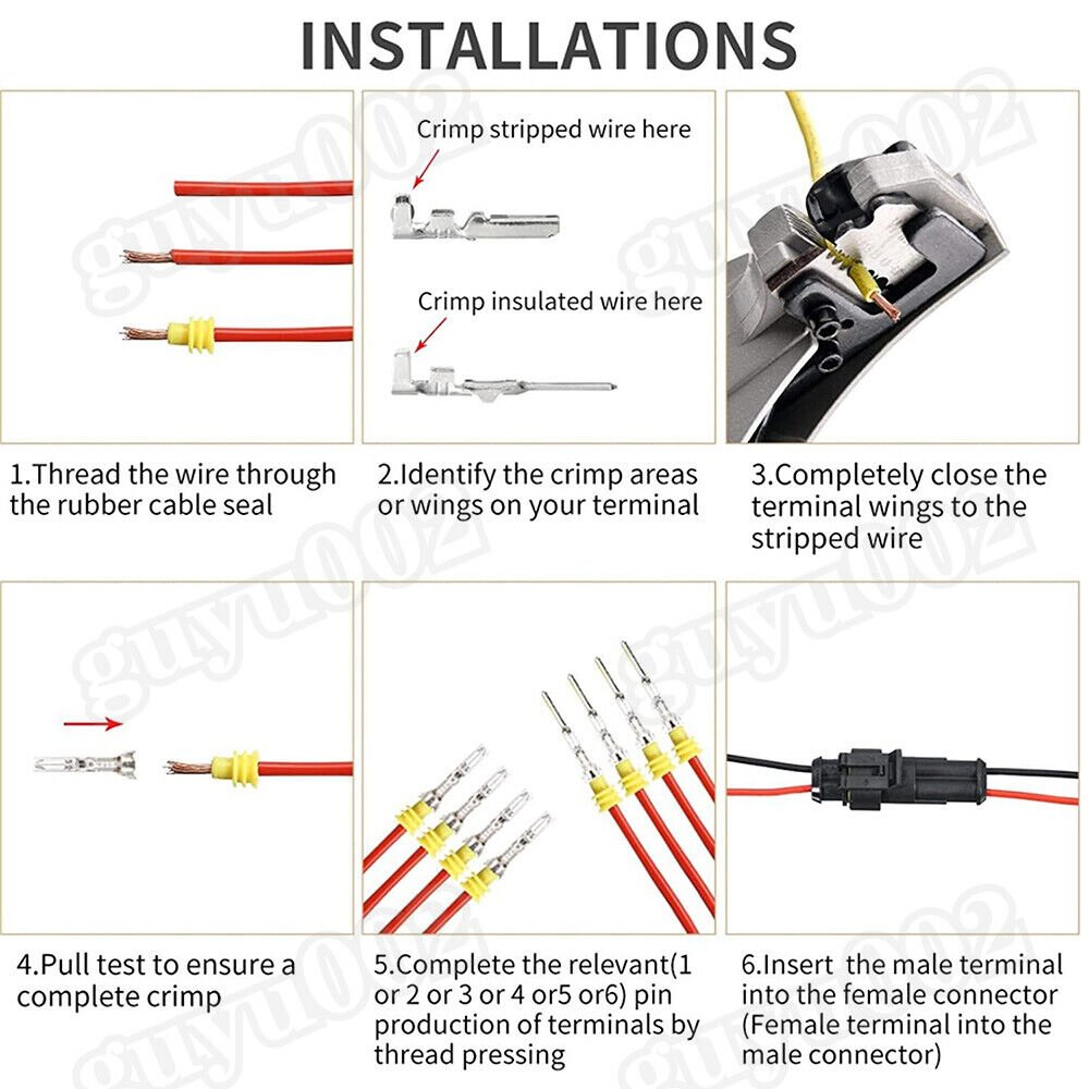 352Pcs 1/2/3/4Pin Cable Wire Connector Plug Waterproof Sealed For Electrical Car - HomeDIYer
