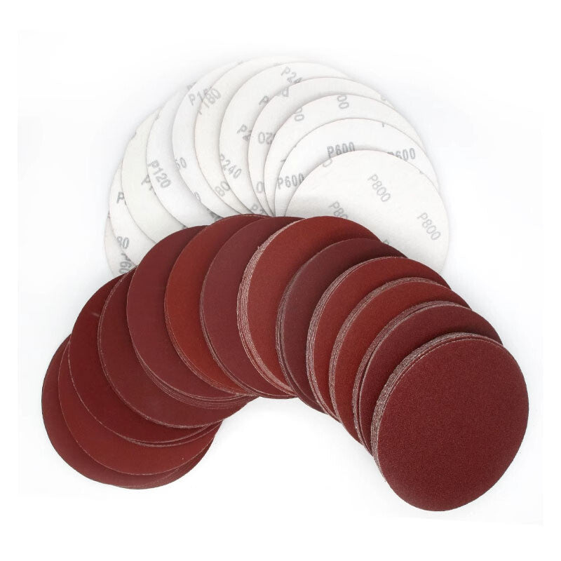 Side-view Stack 75mm Dry Sanding Hook Loop Discs - 40-2000 Grit (HomeDIYer)