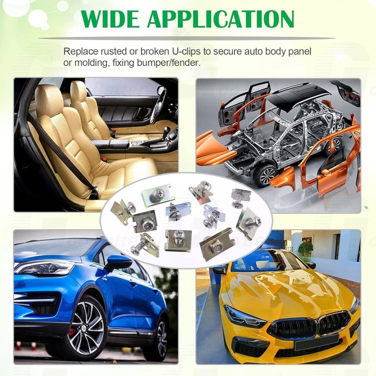 Auto Car U - Clip U Nut and Screw Assortment Kit for Car Dash Door Panel Interior - HomeDIYer