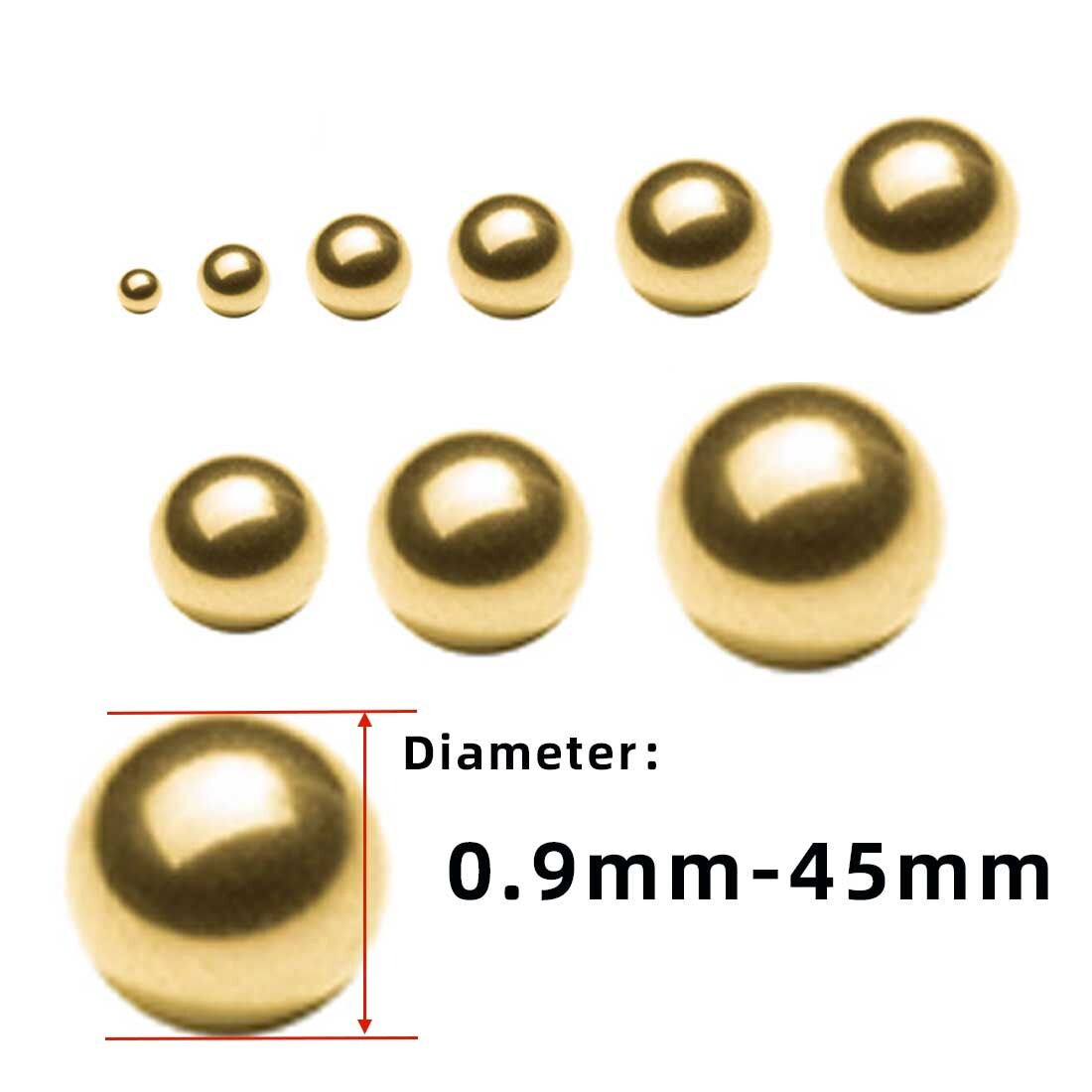 0.9mm-5mm Copper Ball Solid Brass Industrial Precision Bearing Used for Valve