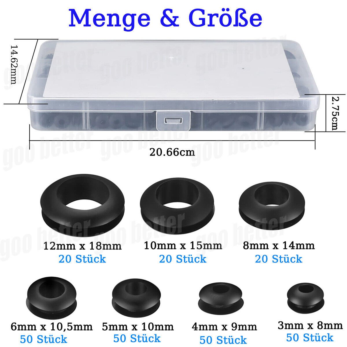 260pcs grommets cable grommets cable grommet rubber grommet assortment set - HomeDIYer