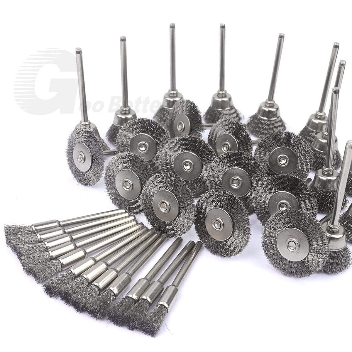 45x Wire Brush Set Disc Brush Wire Brush Wheel Brush For Dremel Sanders - HomeDIYer