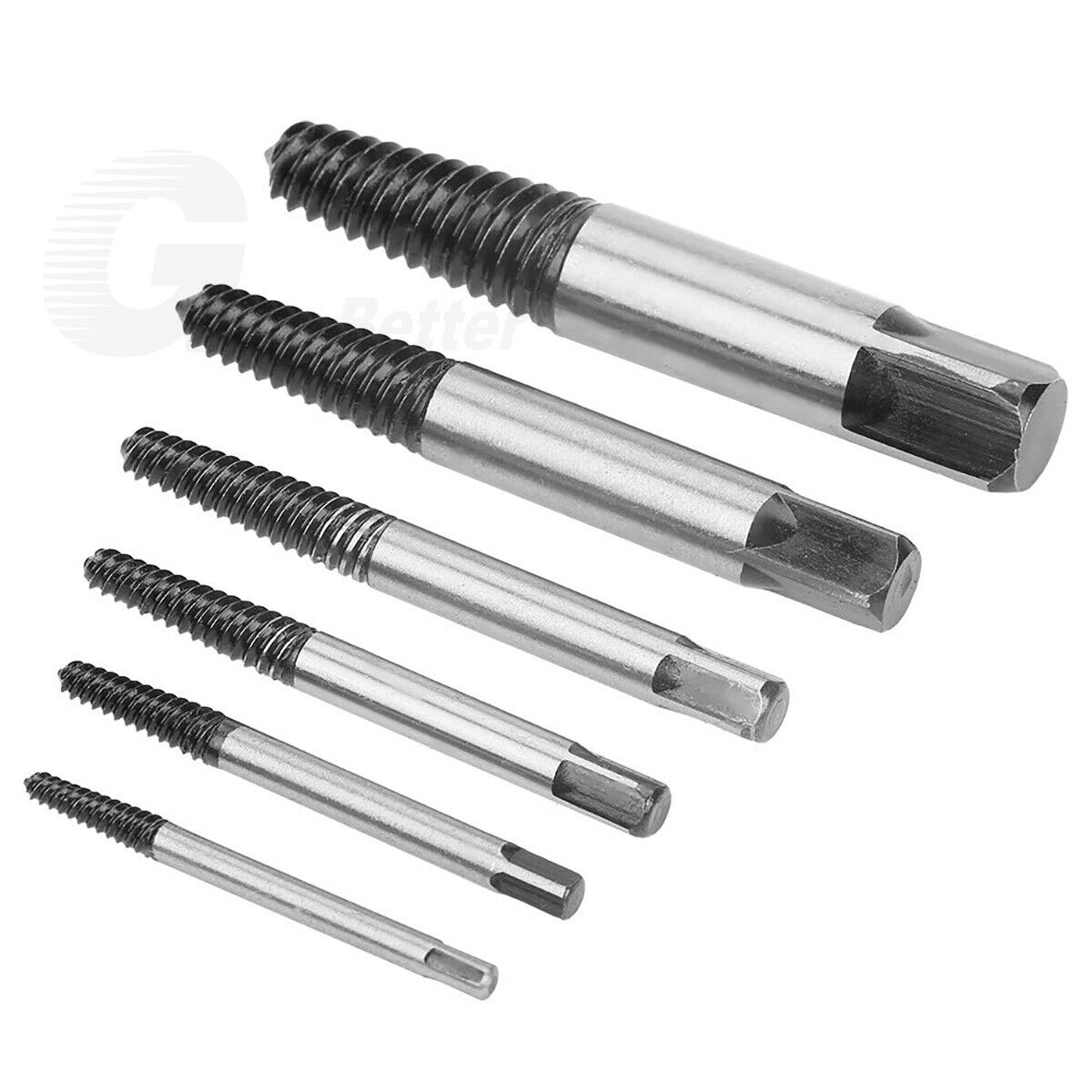 6Pcs Screw Extractor Set Drill Bits 1 - 6 Out Broken Damage Screws Bolt Remover - HomeDIYer