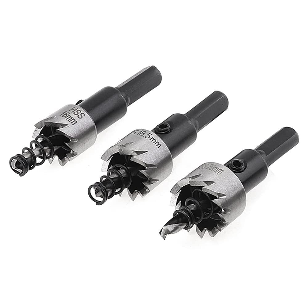 5pcs 16 - 30mm HSS Drill Bit Hole Saw Tooth Set Stainless Steel Metal Alloy Cutter - HomeDIYer