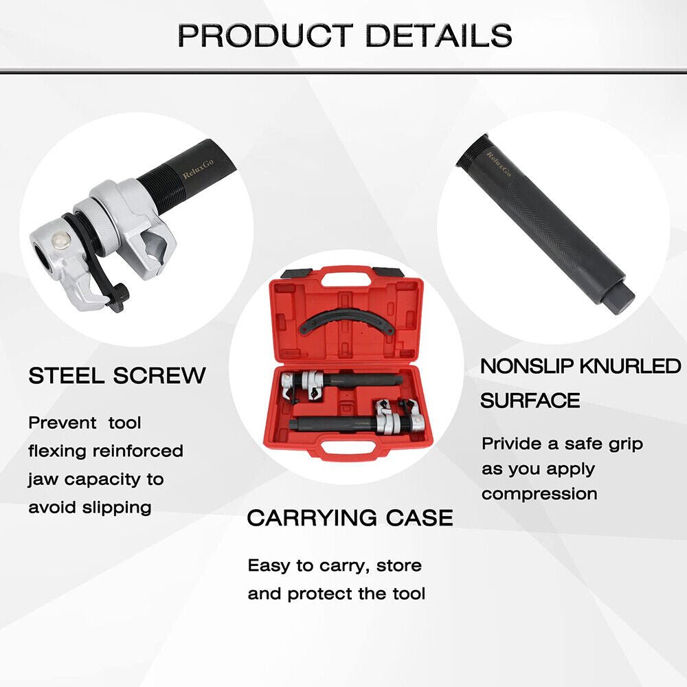 Heavy Duty Coil Spring Set Compressor Strut Suspension Clamp With Safety Bracket - HomeDIYer
