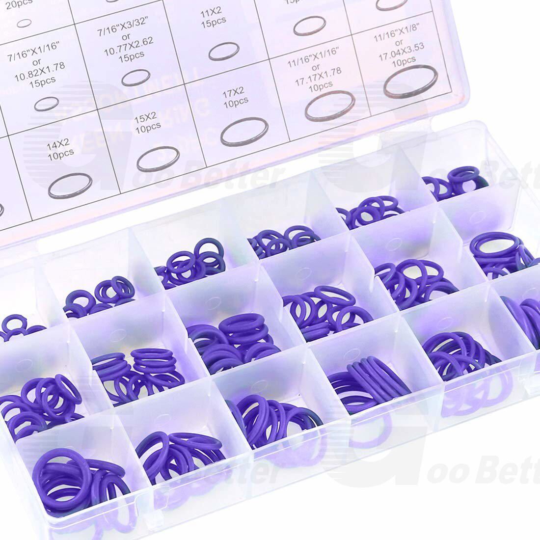270x O - Ring Assortment Set A/C System R134a Automotive Seal Rubber Gasket Kit - HomeDIYer