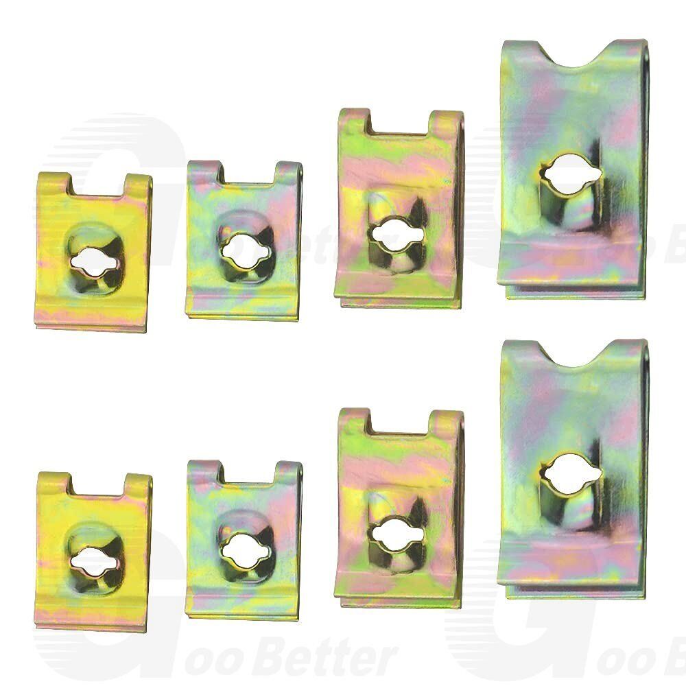 110Pc Auto Car U Type Nut Clip Kit Fastener Replacement Dash Door Panel Interior - HomeDIYer