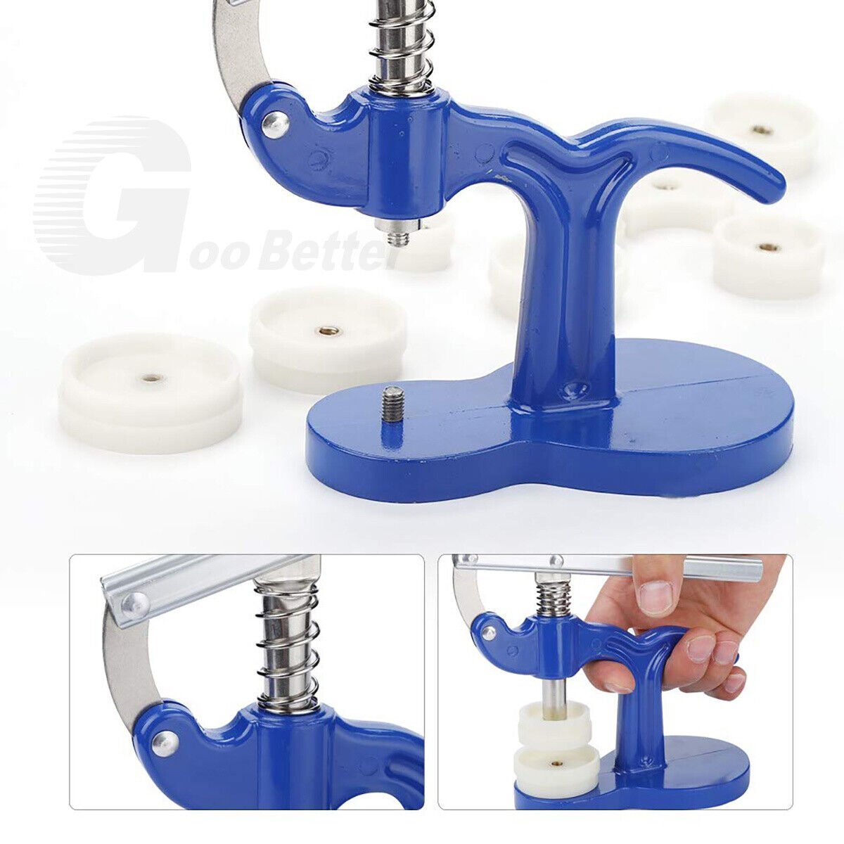 Watch Press Set - Watch Back Case Closer - Glass Fitting Watchmaker Repair Tool Kit. with 12 Snap on Fitting Dies/Moulds - HomeDIYer