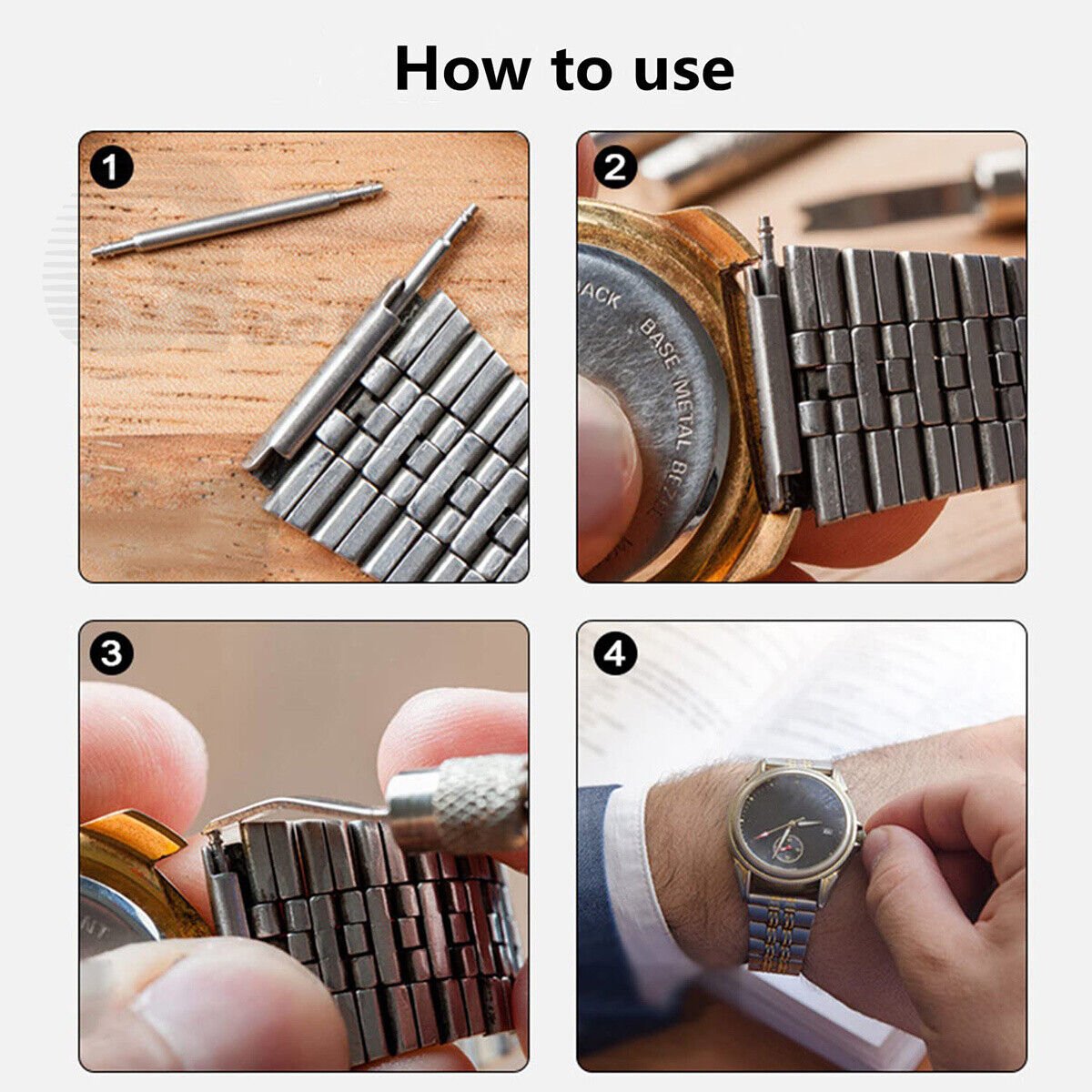360Pcs Watch Band Strap Spring Bars 8 - 25mm Stainless Steel Link Pins Repair Tool - HomeDIYer
