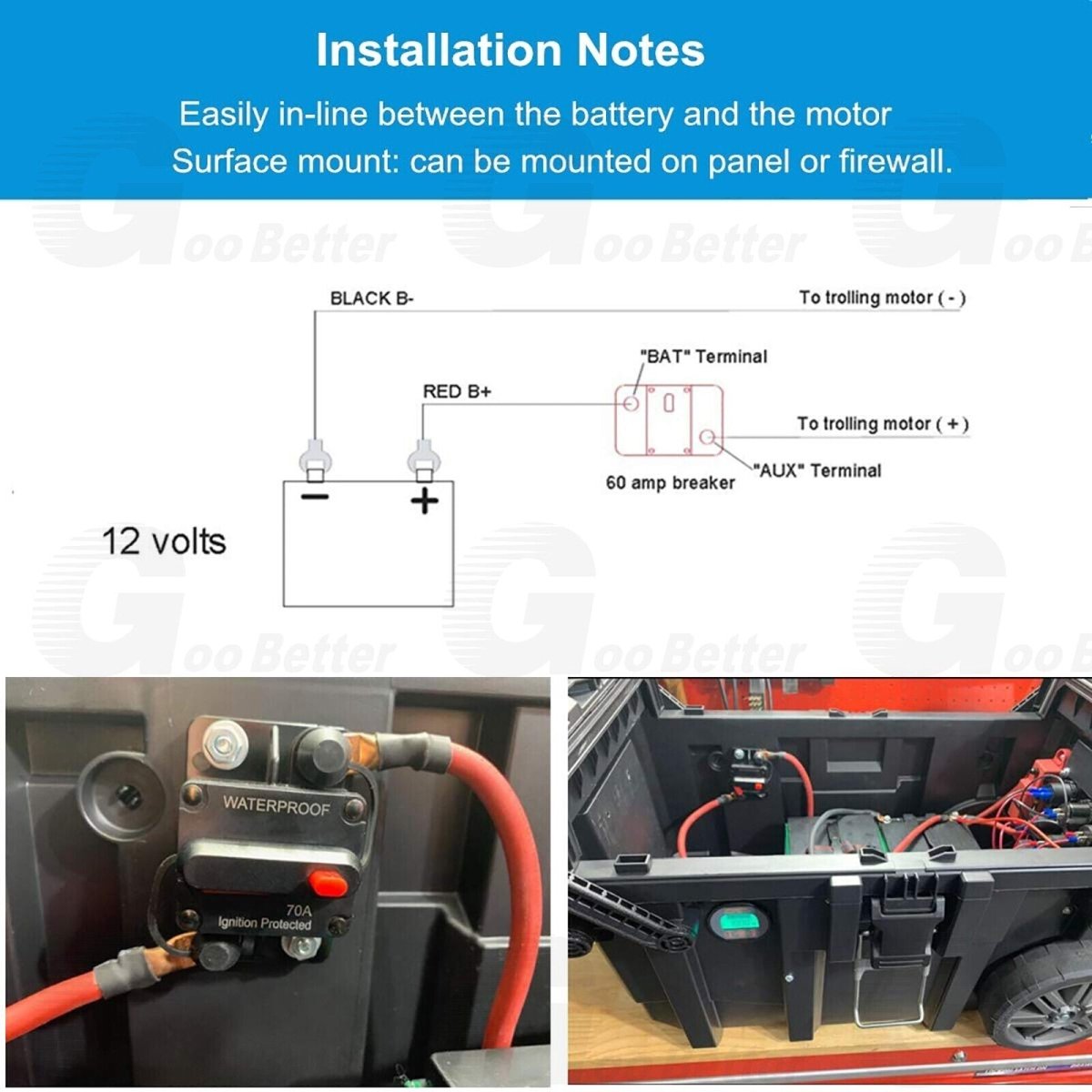30 - 300Amp Waterproof Car Circuit Breaker Fuse Reset for Boat Auto RV DC 12V - 48V - HomeDIYer