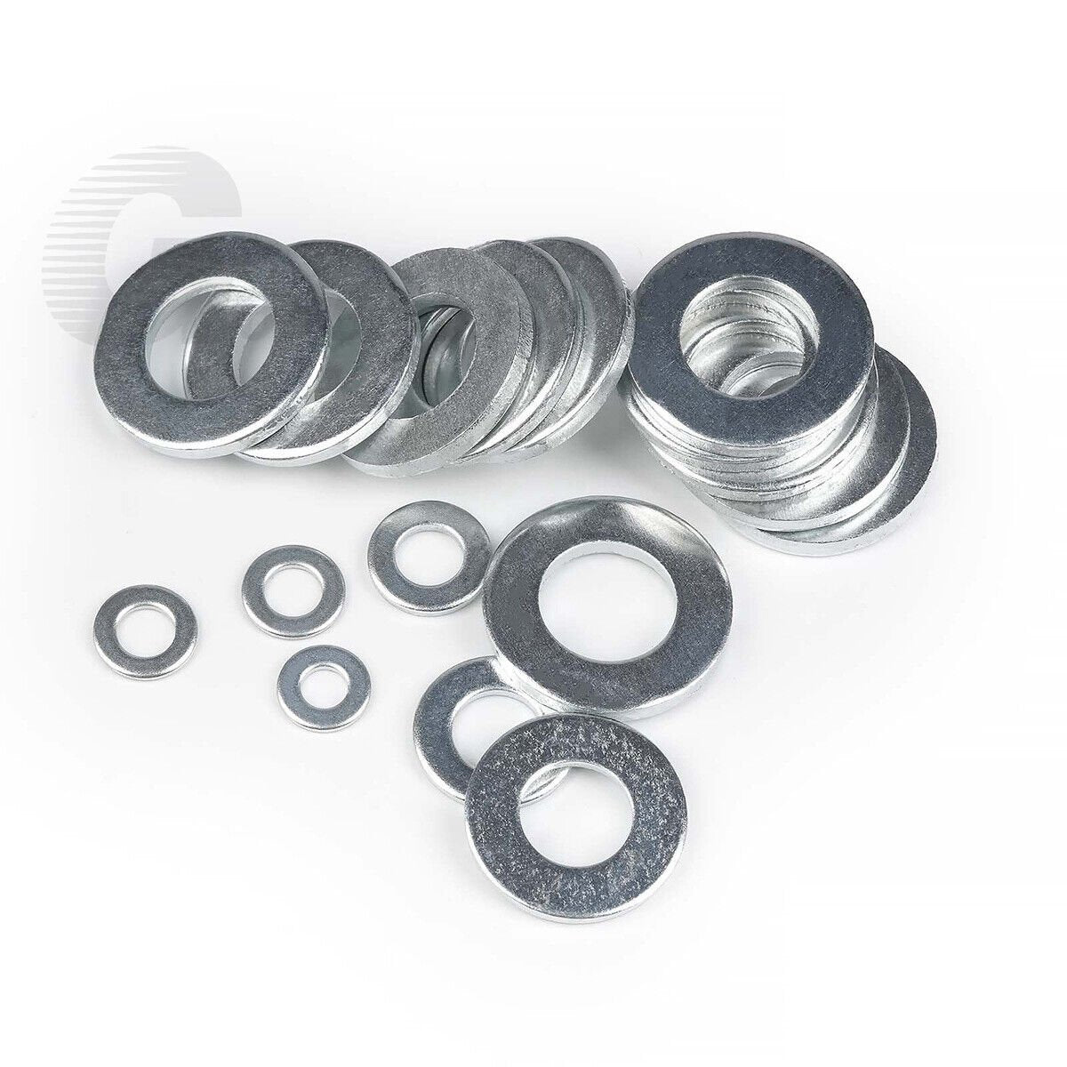 495Pcs M3 - M12 Flat Washers Assortment Zinc Plated For Metric Bolts & Screws Kit - HomeDIYer