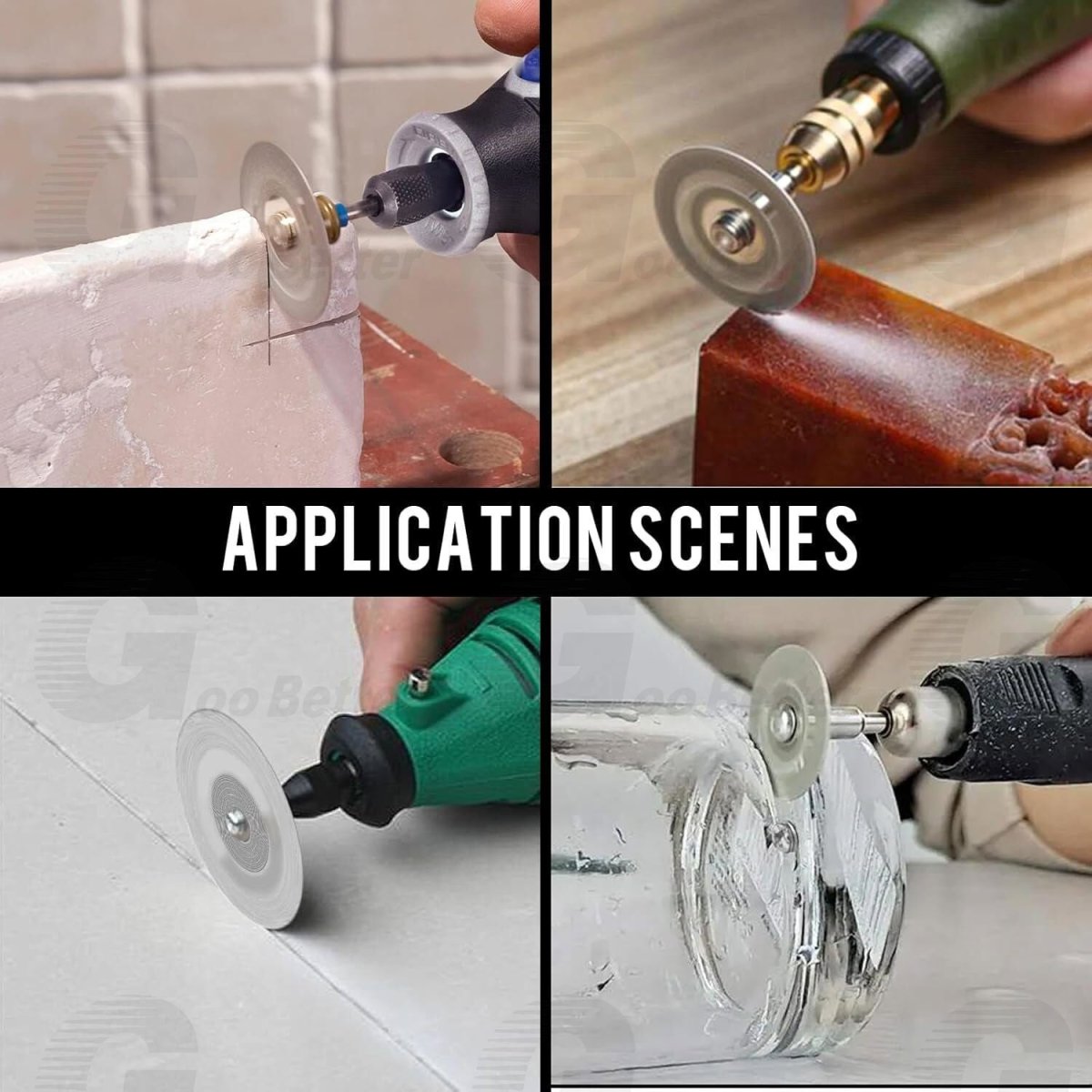 50pcs Diamond Cutting Wheel For Dremel Rotary Tool Die Grinder Metal Cut Off Disc - HomeDIYer