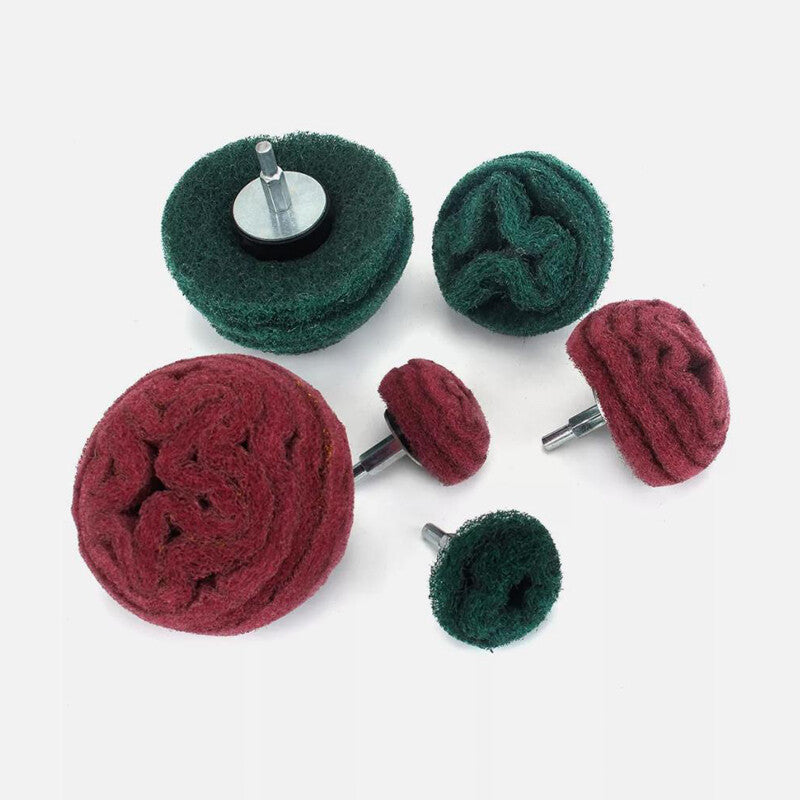 Nylon Fiber Polishing Mushroom Wheel Dome Sanding Mop Buffing Pad 6mm Shank