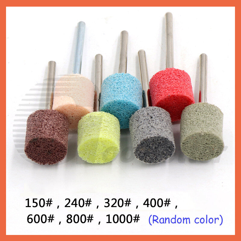 Nylon Fiber Polishing Wheel 3mm Shank Abrasive Disc for Dremel 150 - 1000 Grit