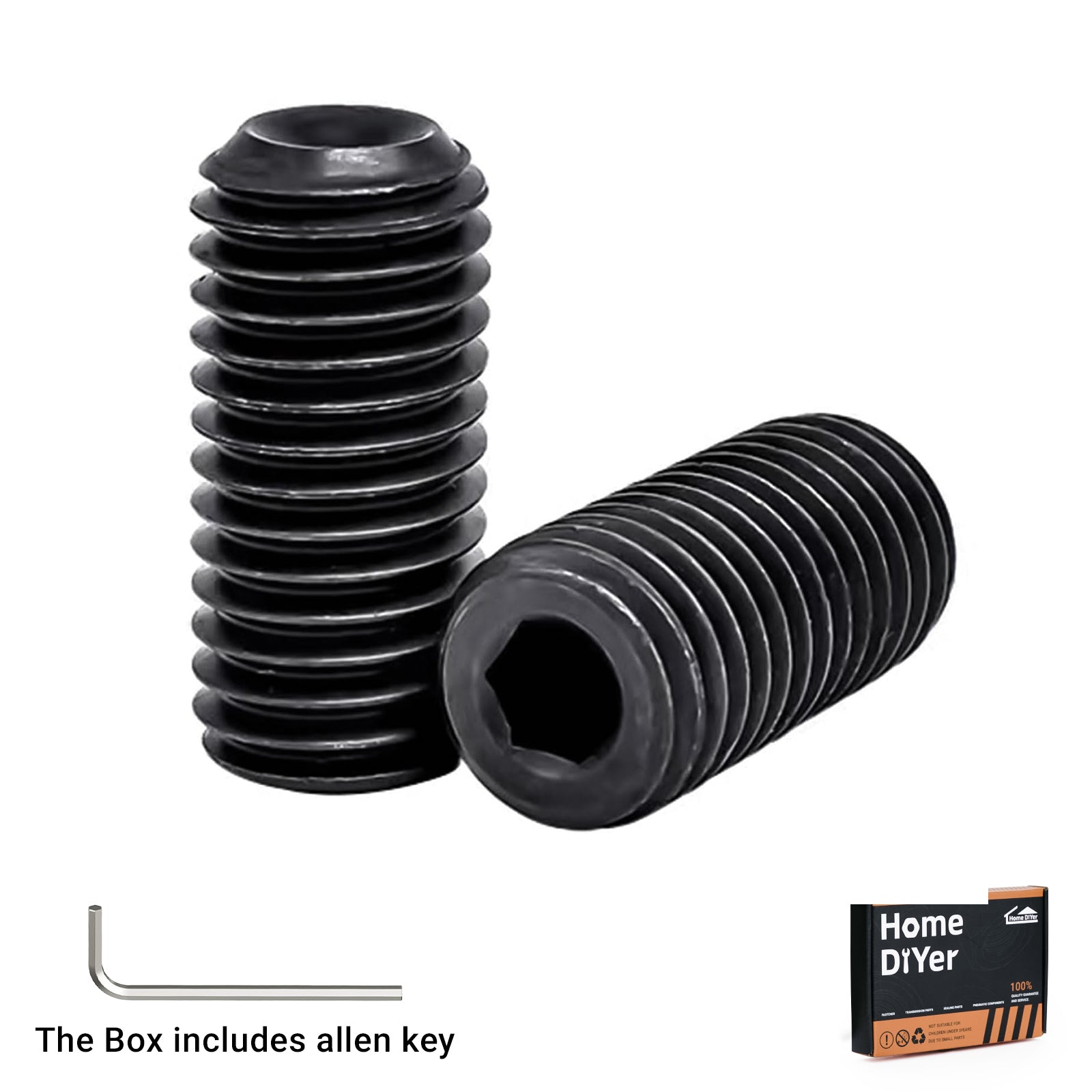 High Tensile Grade 12.9 Cup Point Grub Screws – Allen Socket Set Screws M2 to M10 | DIN916