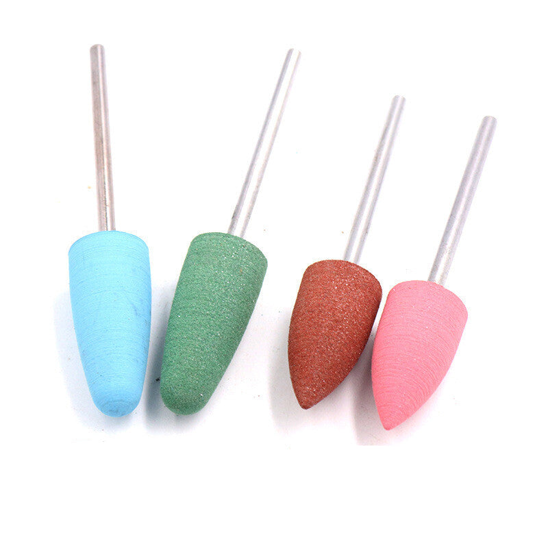 Bullet Polishing Wheel Rubber Fine Grit Buffing 4-10mm Sharp/Round 2.35mm Shank