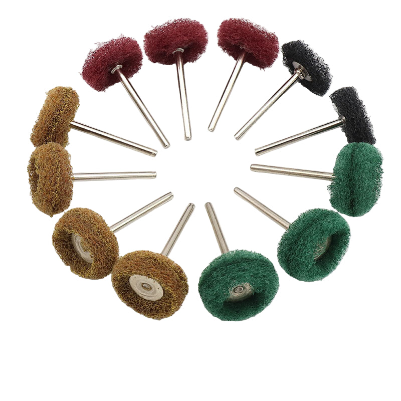 25mm Nylon Fiber Polishing Wheel 3mm Shank Abrasive Buffing Single/Double layer