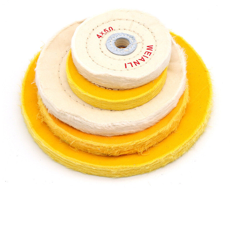 2"-8" Polishing Cloth Wheel Yellow / White Buffing Wheel Pads Jade Metal