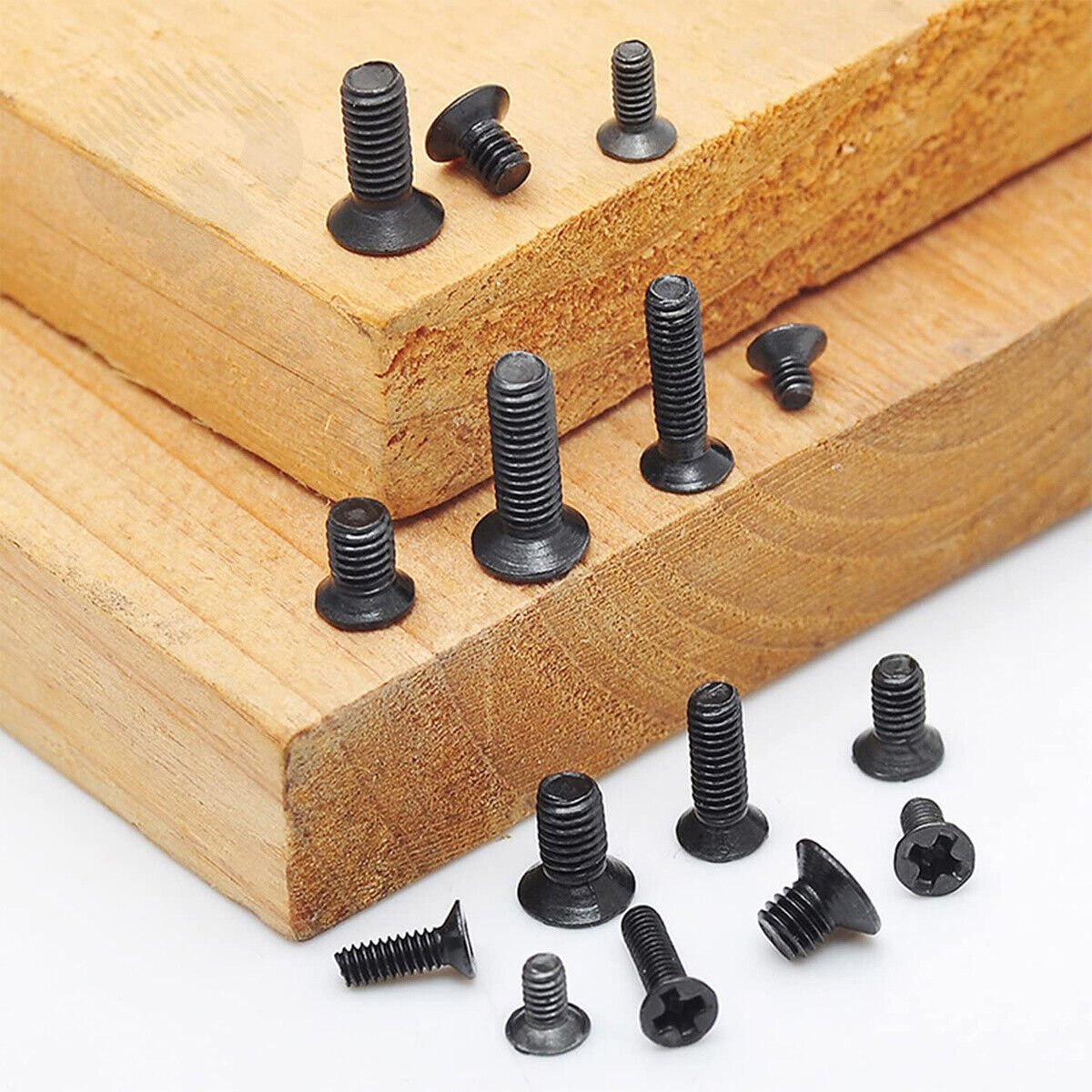 300Pcs M2/M2.5/M3 Cross Head Countersunk Screw Black Set for Computers Notebooks - HomeDIYer